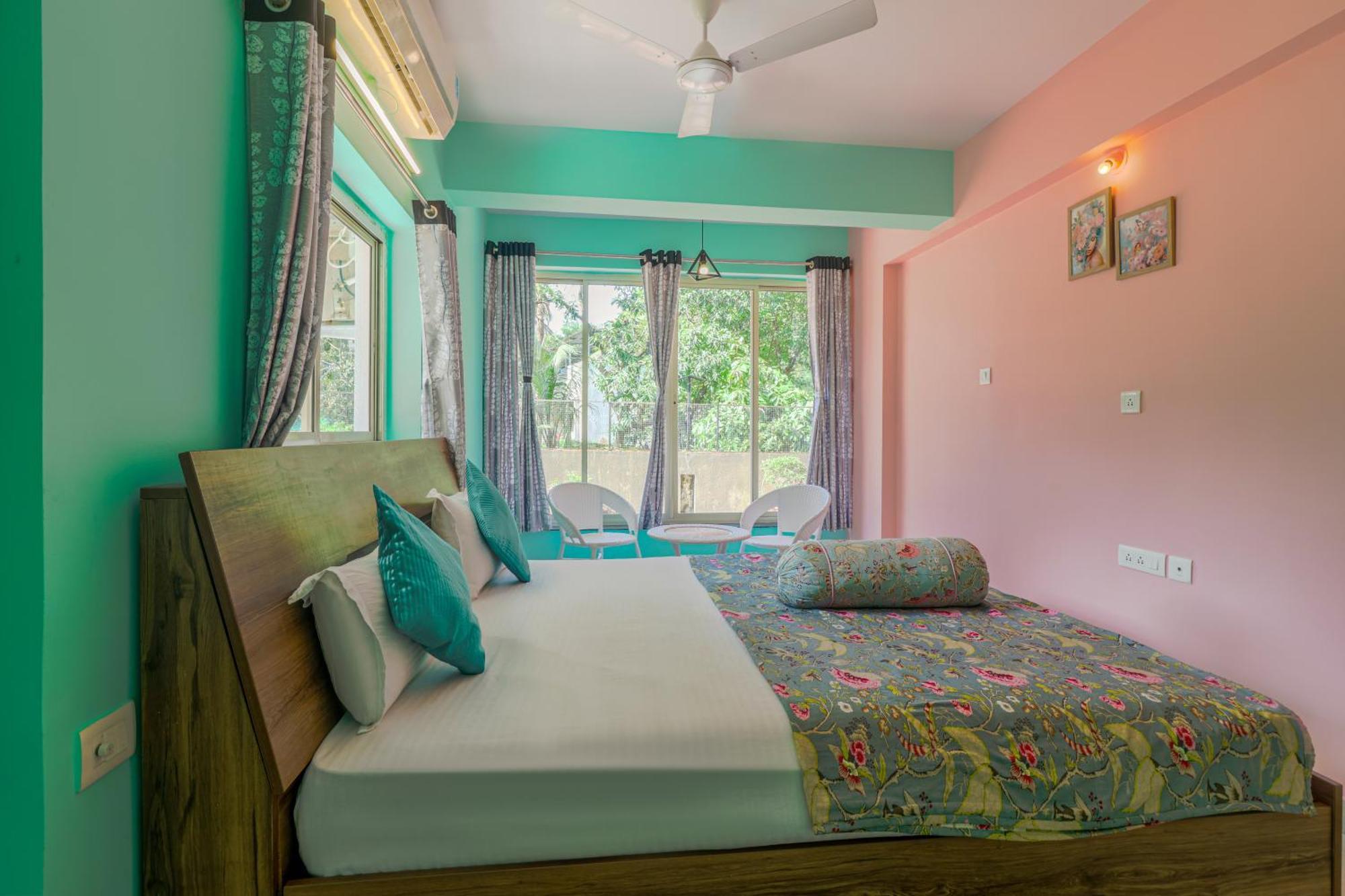 4Bhk Sparkling Apartment Near Beach Pool & Bar 2Bhkx2 Vagator Szoba fotó